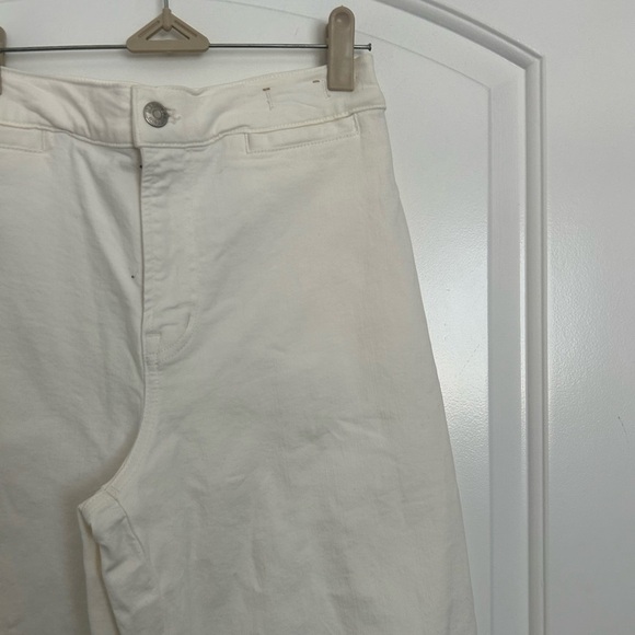 Madewell Emmett Wide Leg White Cream Wide-Leg Pants size 26 - Picture 4 of 9